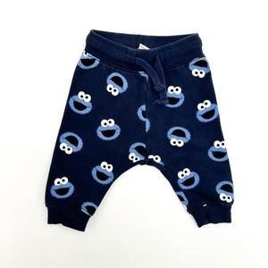 H&M x Sesame Street Cookie Monster sweat pants 4-6m